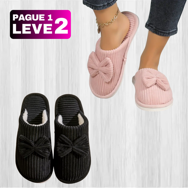 [PAGUE 1, LEVE 2] Pantufa Aveludada Lunara