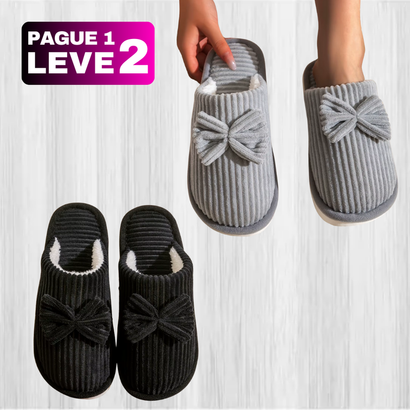 [PAGUE 1, LEVE 2] Pantufa Aveludada Lunara